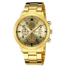 Montre Homme Luxe Dateur Quartz Or