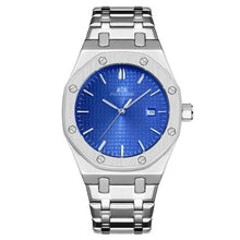 Montre Homme Mécanique Automatique En Acier Bleu Argent