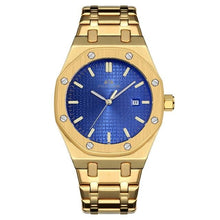 Montre Homme Mécanique Automatique En Acier Bleu Or