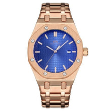 Montre Homme Mécanique Automatique En Acier Rose Gold Bleu