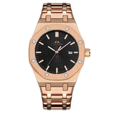 Montre Homme Mécanique Automatique En Acier Rose Gold Noir