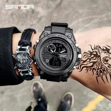 Montre Homme Militaire Sport Etanche Avec Alarme Chronographe Calendrier Eclairage