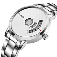 Montre Homme Minimale En Acier Cadran Couvert Blanc