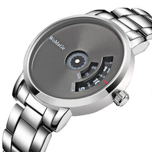 Montre Homme Minimale En Acier Cadran Couvert Noir
