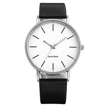Montre Homme Minimale Mode Suisse Noir Et Blanc