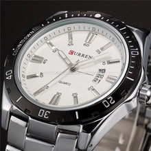Montre Homme Slim Décontracté En Acier Blanc Argent
