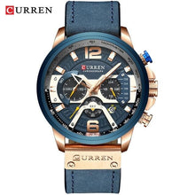 Montre Homme Sport En Cuir Décontracté Avec Chronographe
