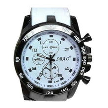 Montre Homme Sport Militaire En Caoutchouc Blanc