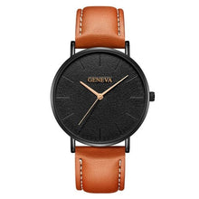 Montre Minimale Slim En Cuir Pour Homme F