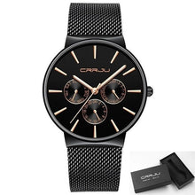 Montre Pour Homme En Maille Dacier Six Aiguilles Noir