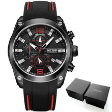 Montre Sport Bande En Silicone Avec Aiguilles Lumineuses Noir