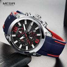 Montre Sport Bande En Silicone Avec Aiguilles Lumineuses