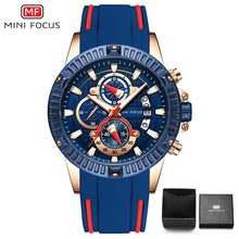 Montre Sport Pour Homme Avec Chronomètre Et Calendrier Bleu Red