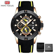 Montre Sport Pour Homme Avec Chronomètre Et Calendrier Jaune