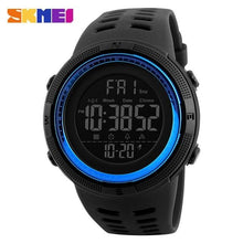Montre Sport Unisexe Led Avec Chronomètre Alarme Calendrier Bleu