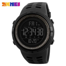 Montre Sport Unisexe Led Avec Chronomètre Alarme Calendrier Marron
