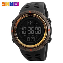 Montre Sport Unisexe Led Avec Chronomètre Alarme Calendrier Or