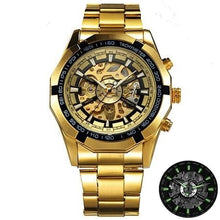 Montre Squelette En Acier Pour Homme Or