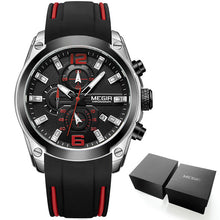 Montre Sport Bande En Silicone Avec Aiguilles Lumineuses