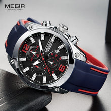 Montre Sport Bande En Silicone Avec Aiguilles Lumineuses