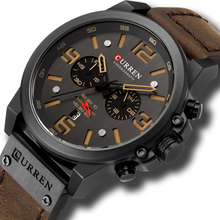 Montre Homme Chronographe En Cuir Véritable