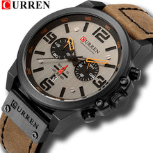 Montre Homme Chronographe En Cuir Véritable