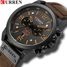 Montre Homme Chronographe En Cuir Véritable